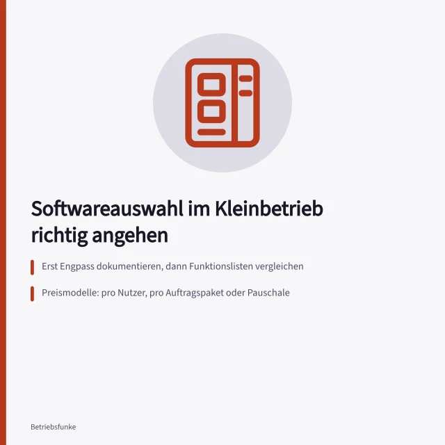 Karte zur Auswahl digitaler Werkzeuge für die Betriebsorganisation. Digitale Werkzeuge für die Betriebsorganisation auswählen