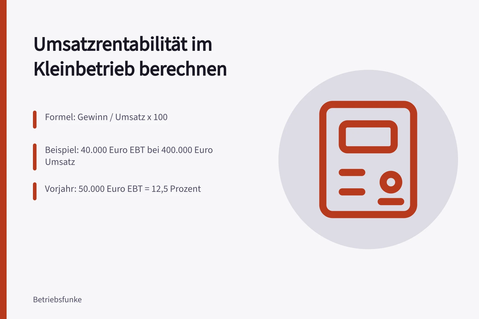 Umsatzrentabilität berechnen und mit Vorperioden vergleichen